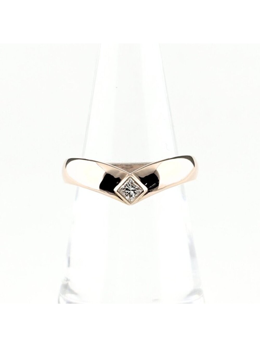 Cartier Triandle Pink Gold Ring Melee Diamond